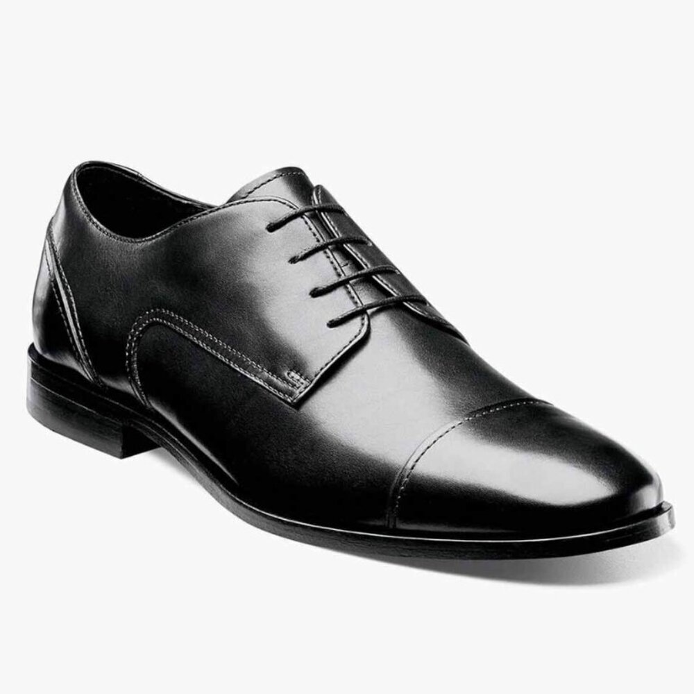 FLORSHEIM Men's Leather Cap Toe Dress Shoe Lace Up Oxford Cushion Footbed 10.5 D